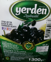 Оливки турецкие черные Yerden 900 гр