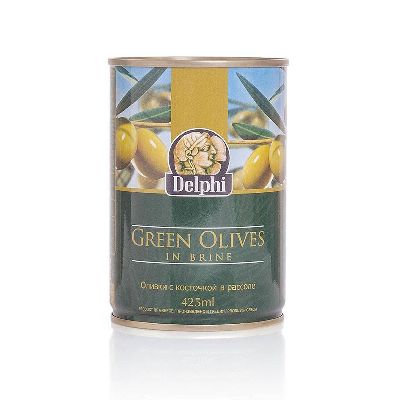 Оливки с косточкой в рассоле DELPHI Superior 261-290 400г