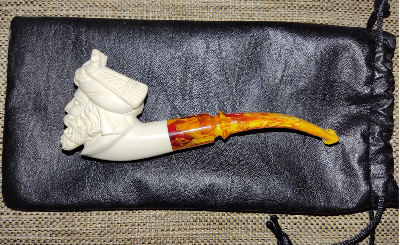 Курительная мини трубка из сепиолита (морская пенка, meerschaum) А017