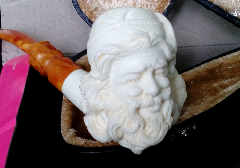 Курительная трубка из морской пенки "Дед Мороз"